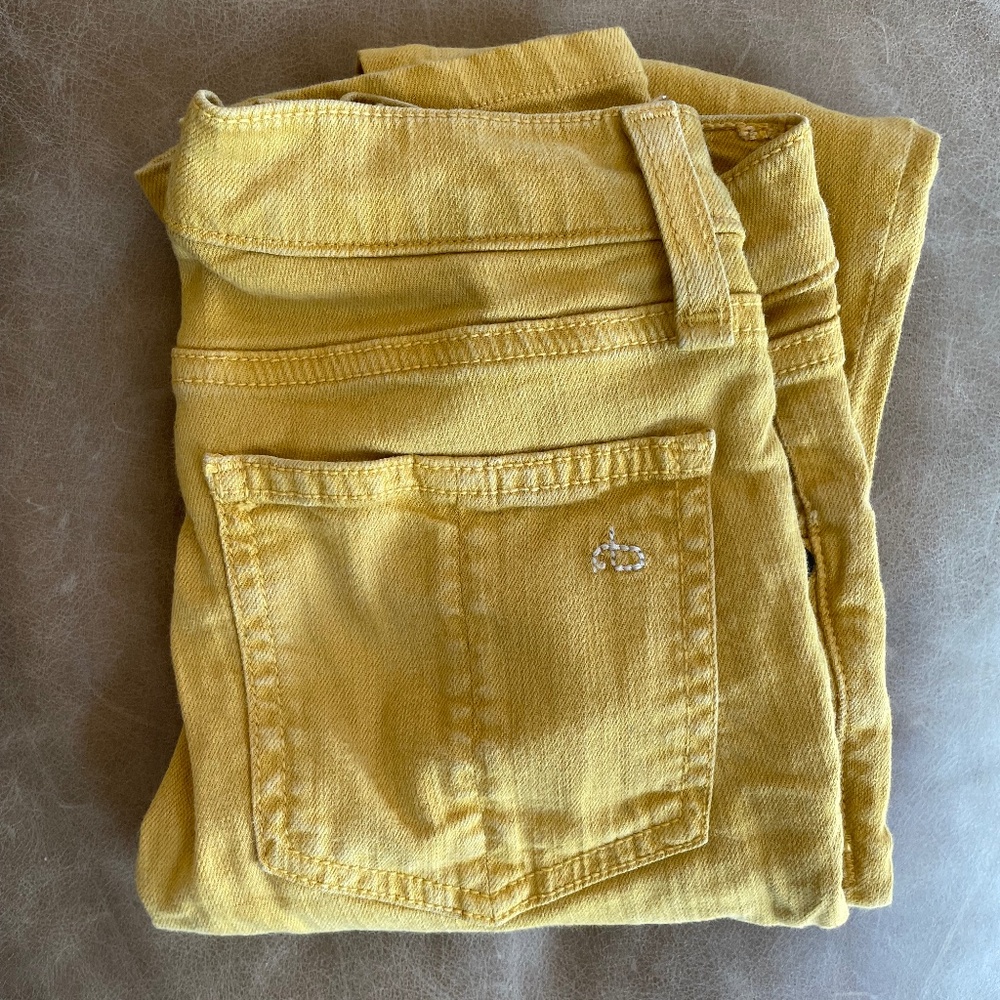 Rag & Bone yellow skinny jeans 24